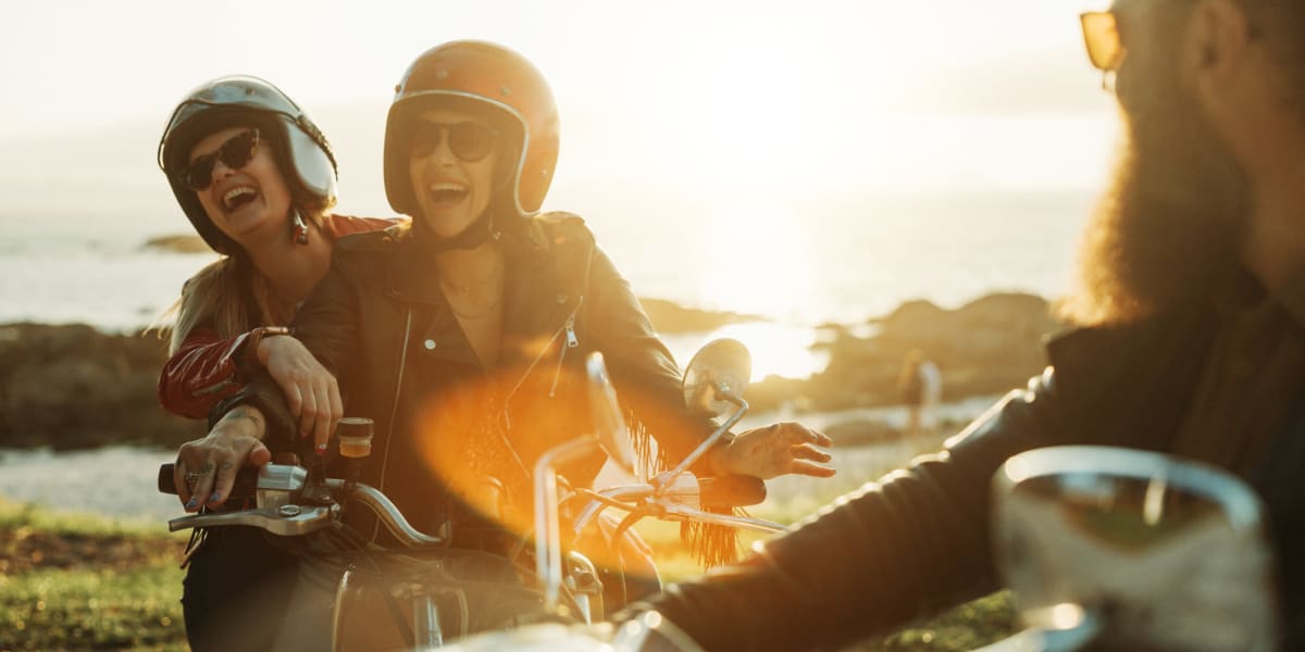 StoreLine motorcycle storage customers on a ride along the coast