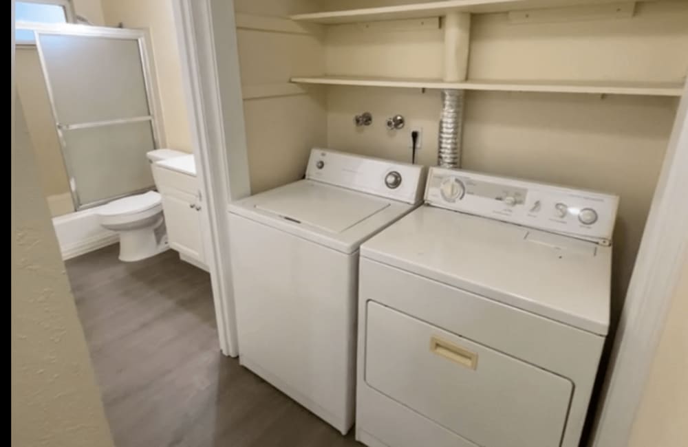 Washer and dryer at Ridgewood Apartments