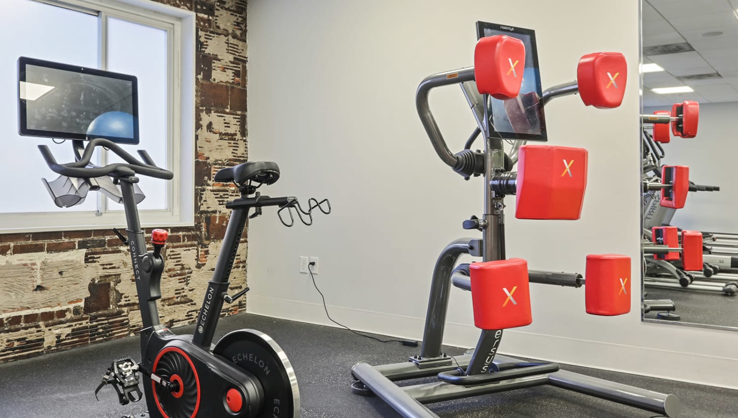 Fitness center for residents at Solace on Peachtree in Atlanta, Georgia