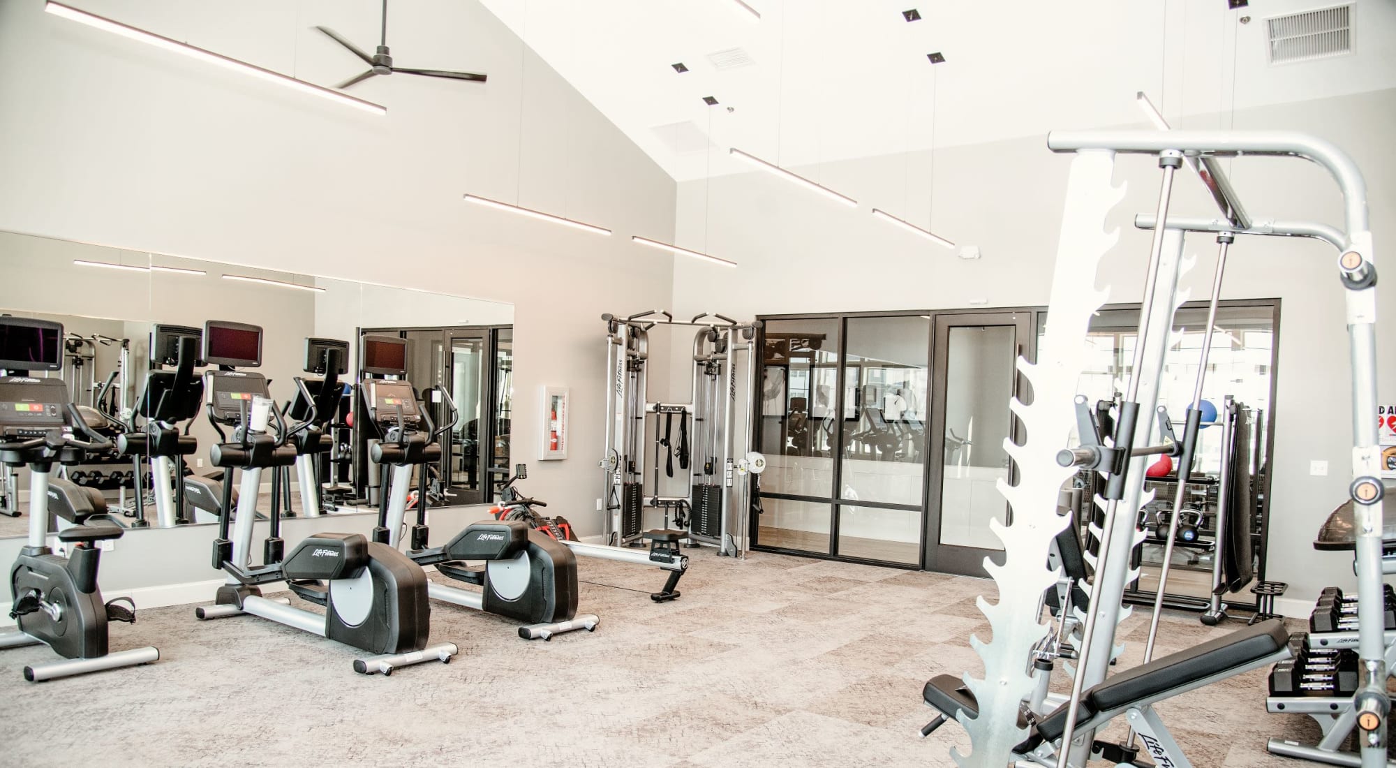 world class gym at The 450 in Lombard, IL