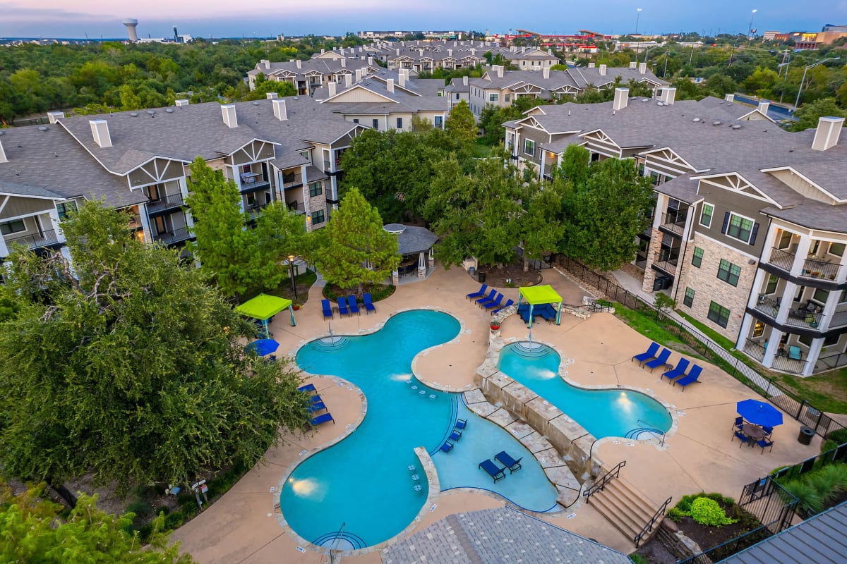 Aerial view of the community at Marquis on Lakeline in Cedar Park, Texas