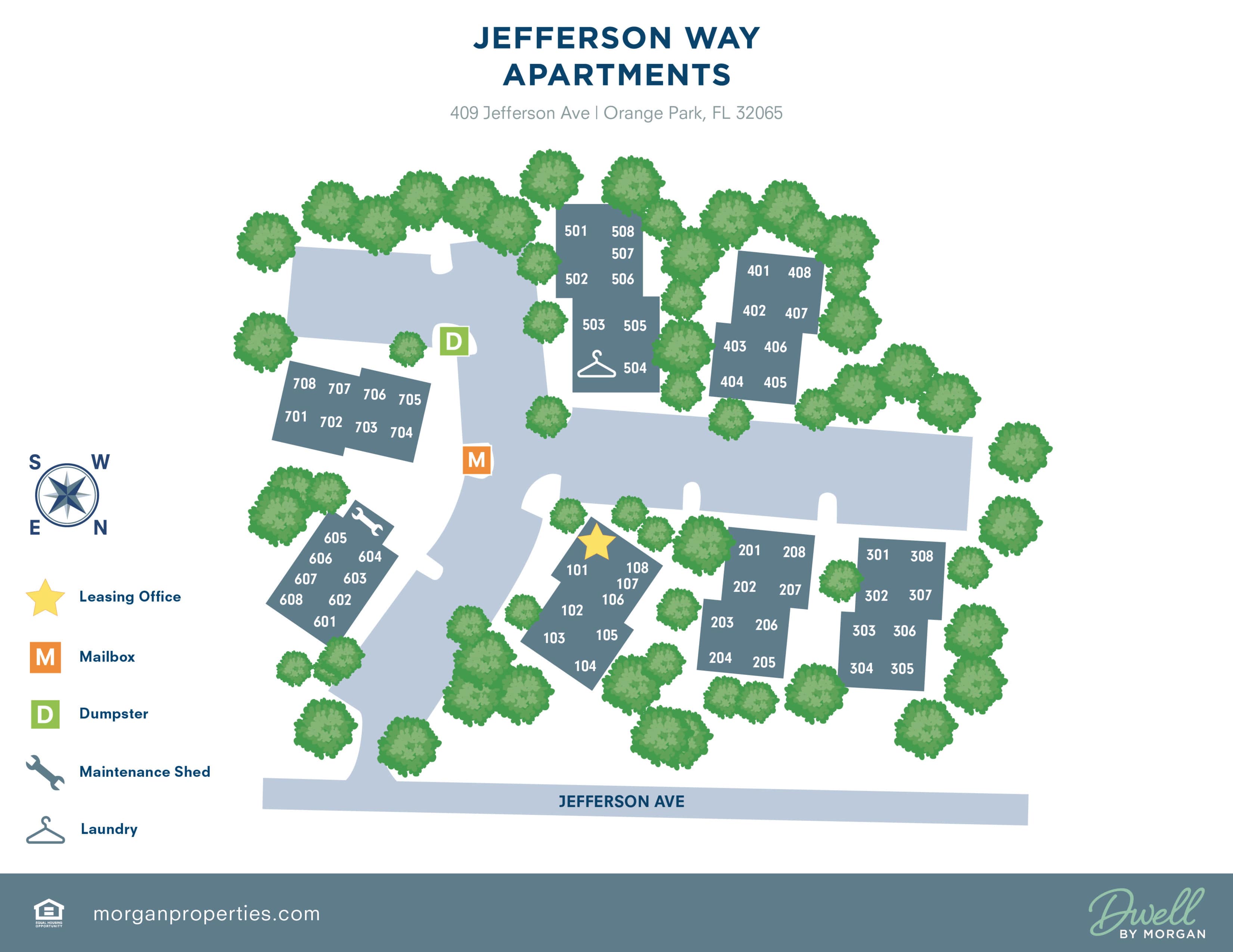 Site Map at Jefferson Way Apartments in Orange Park, Florida