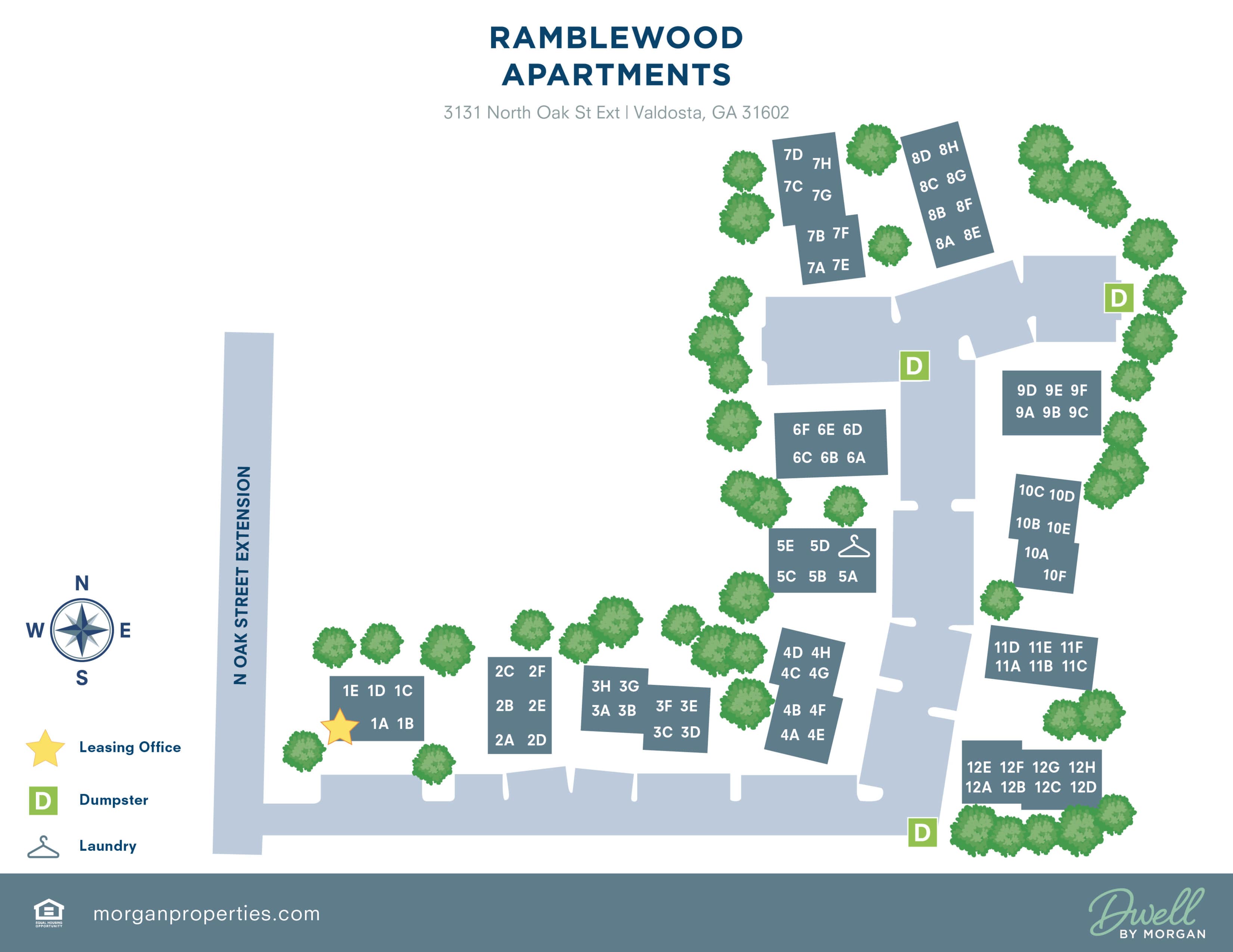 Site Map at Ramblewood Apartments in Valdosta, Georgia 