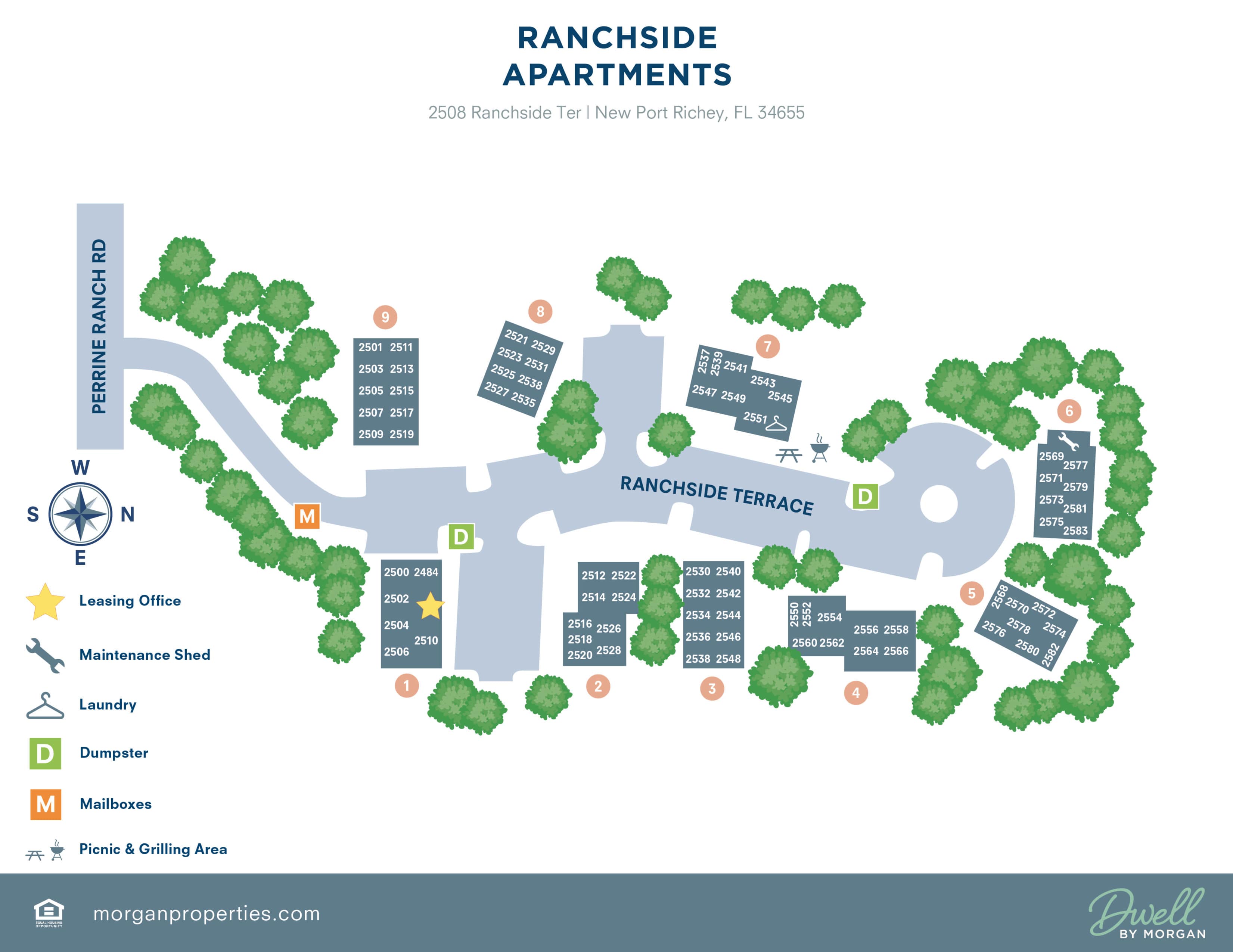 Site Map at Ranchside Apartments in New Port Richey, Florida 
