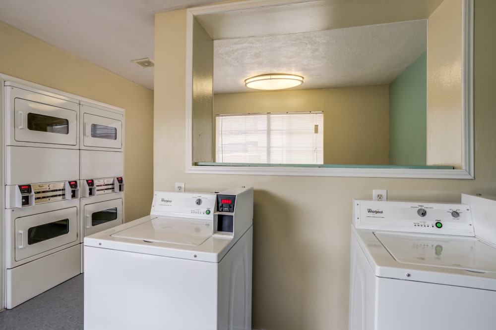 Community laundry facility at Riverstone Apartments in Bryan, Texas