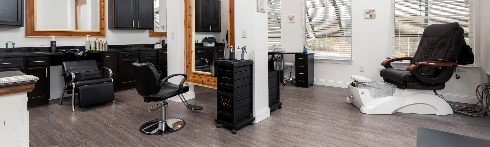 Beauty parlor at The Blake at Charlottesville in Charlottesville, Virginia