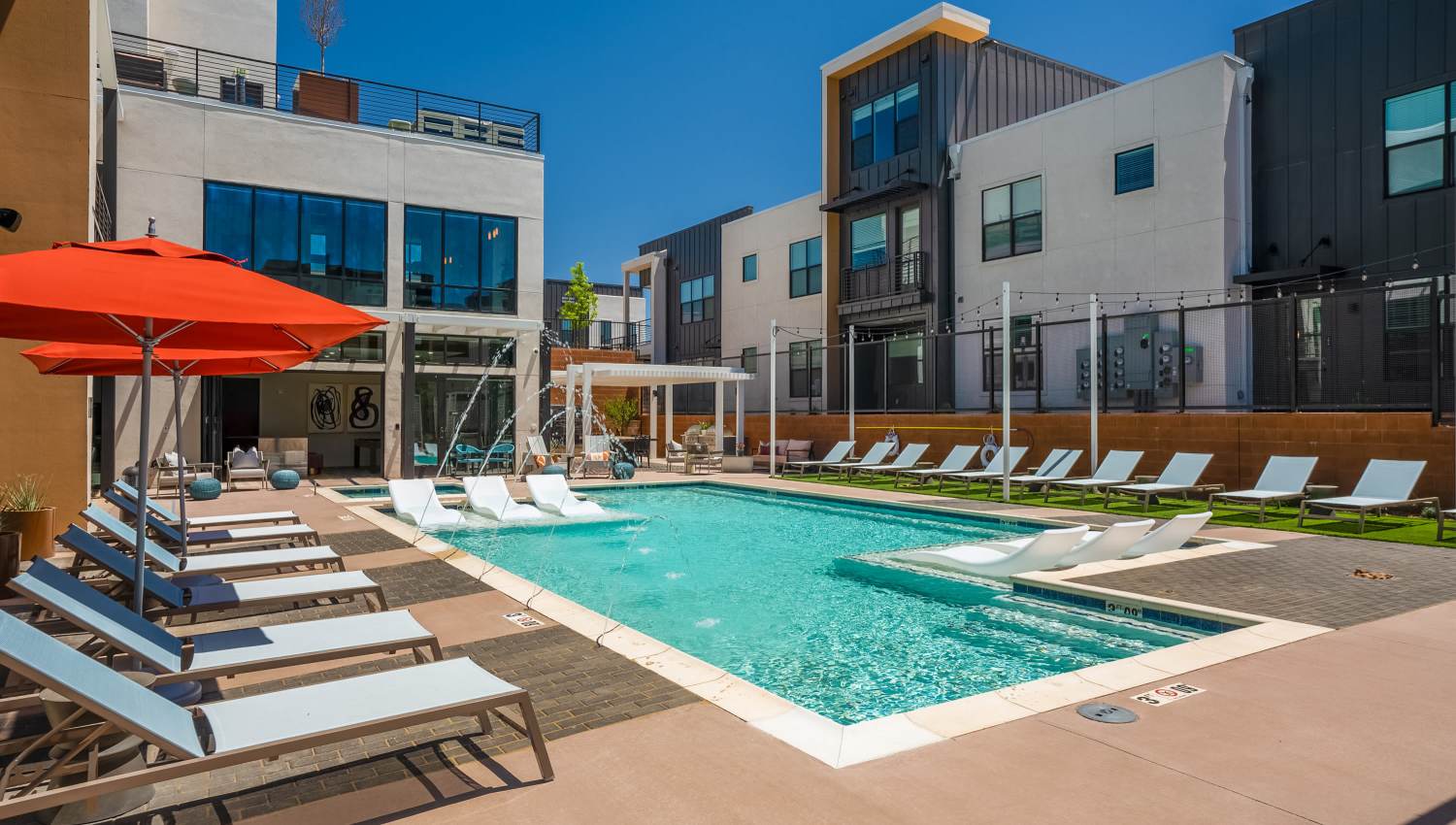 Sparkling pool at Olympus Latitude in Albuquerque, New Mexico