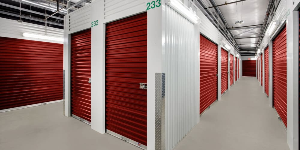 Indoor self setorage units at StorQuest Self Storage in Tallahassee, Florida