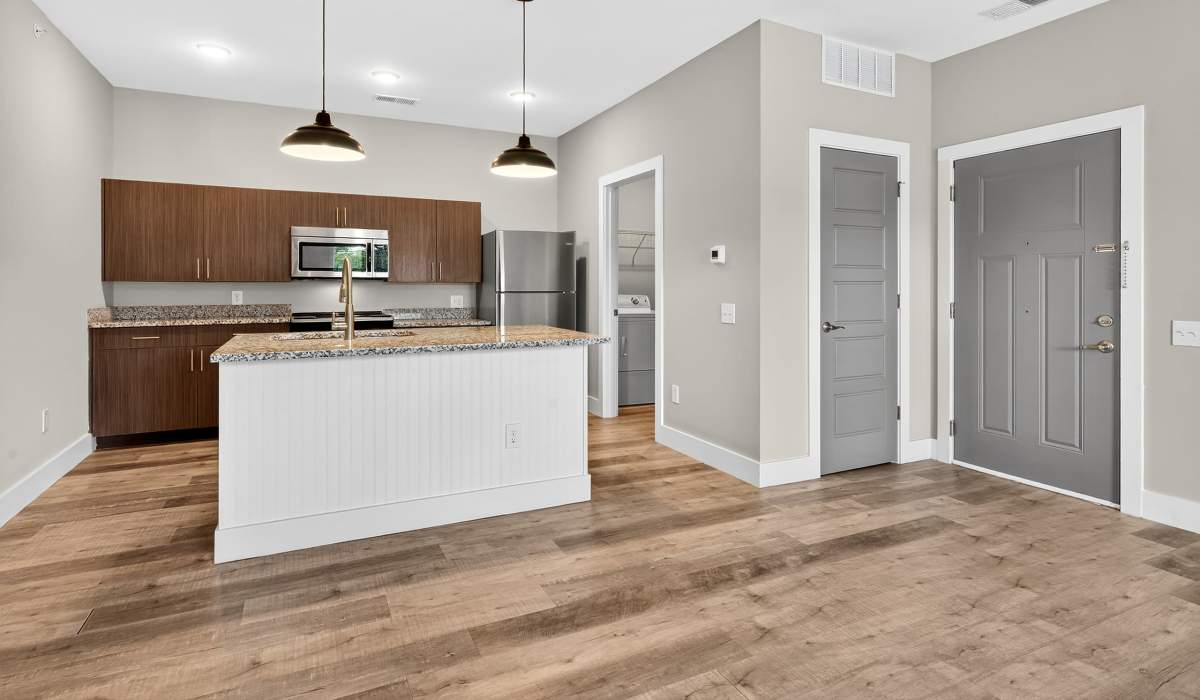 Well-lit kitchen at Palomar Stables in Lexington,Kentucky