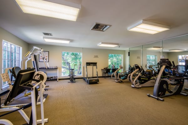 Fitness center at Emerson on Harvest Hill in Dallas, Texas