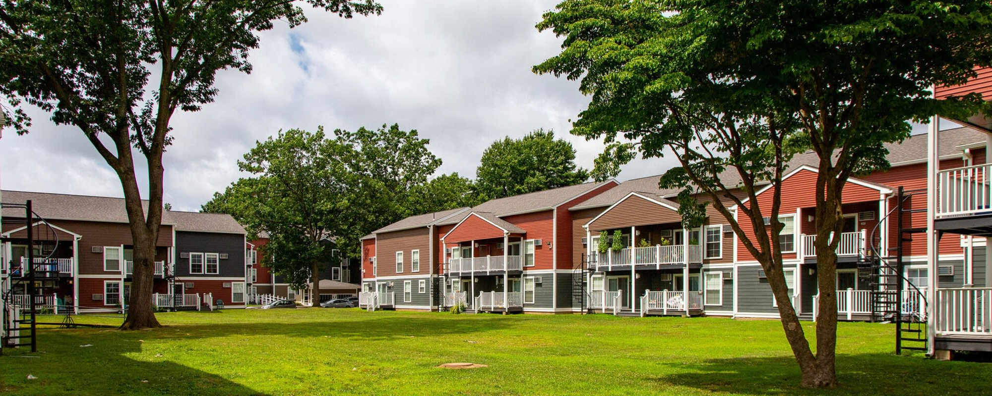 Garden-style community at Powdermill Village in Westfield, Massachusetts