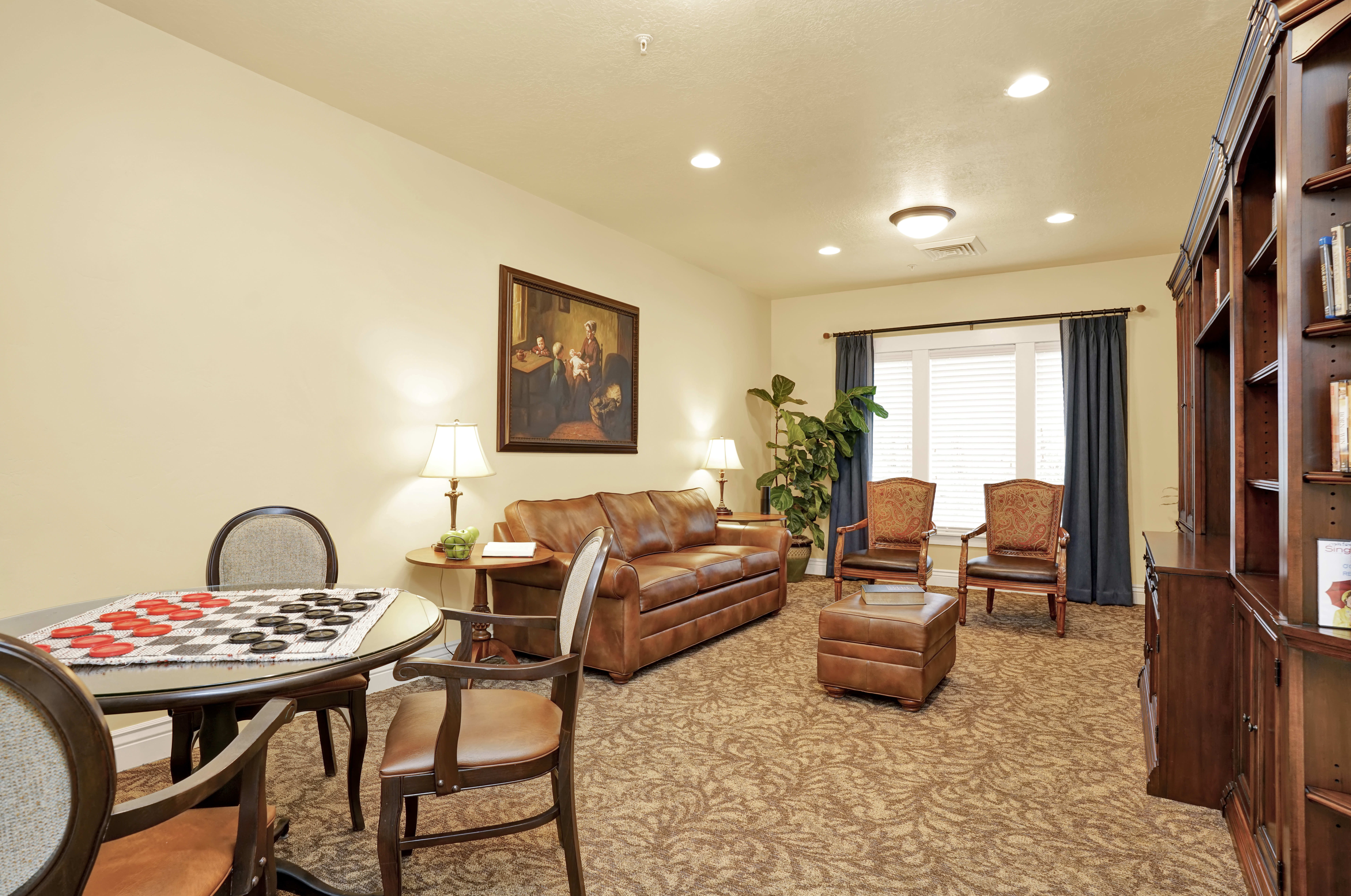 Amenities at the senior living community in Highland
