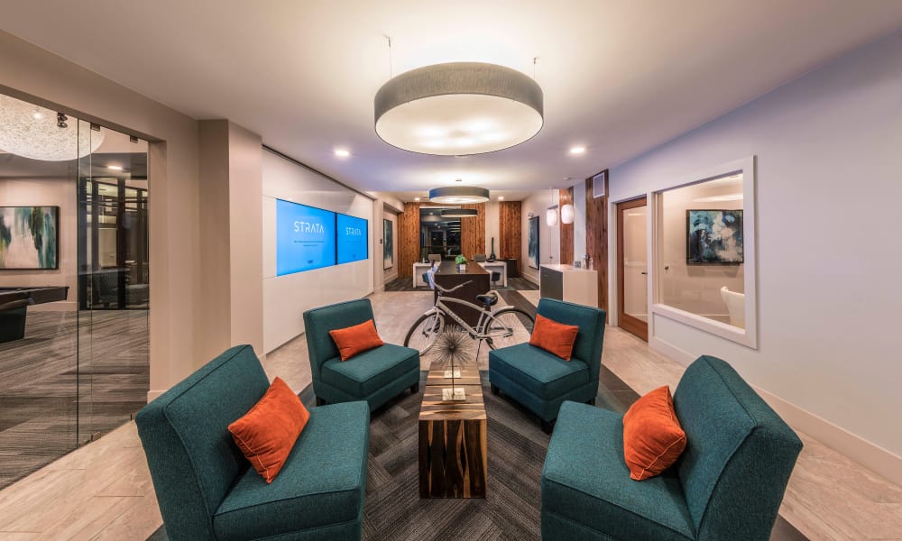 Clubhouse at Strata Apartments in Denver, Colorado
