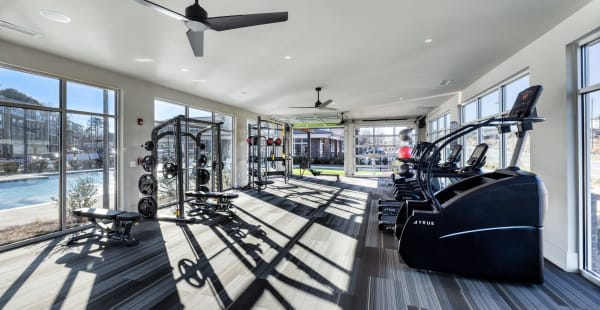 Fitness center at Sugarloaf Grove in Lawrenceville, Georgia