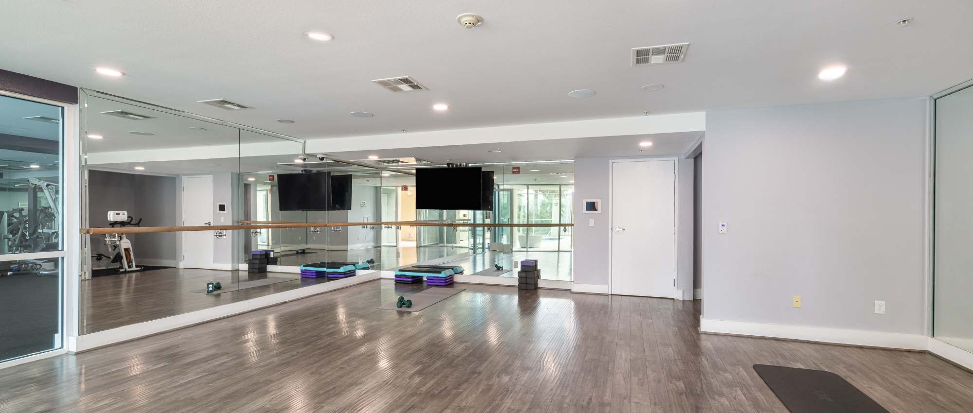 Gym facility at Capri Apartments in Marina Del Rey, California.