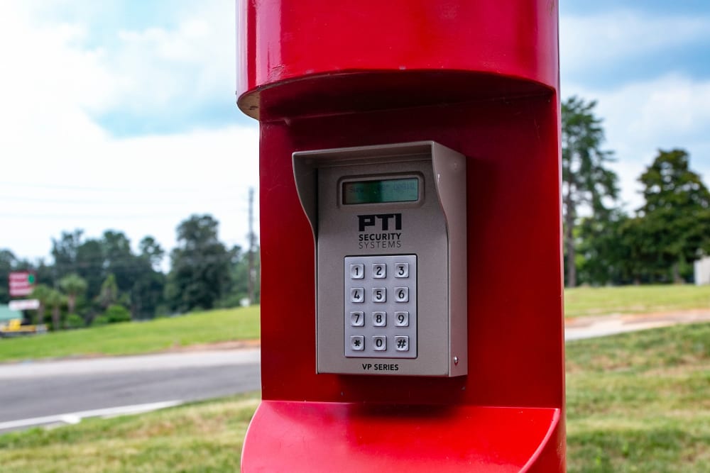 Keypad entrance at Your Storage Units Aiken in Aiken, South Carolina