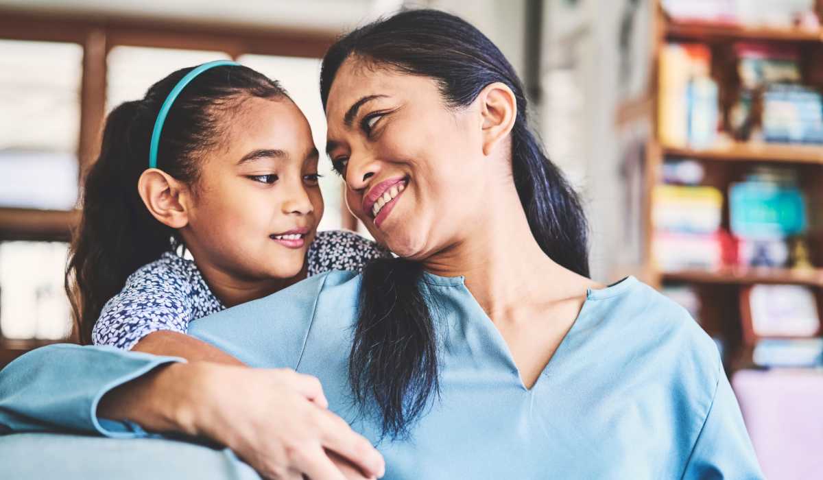 Mother and daughter in their home at Crabapple Chase in Anderson, South Carolina