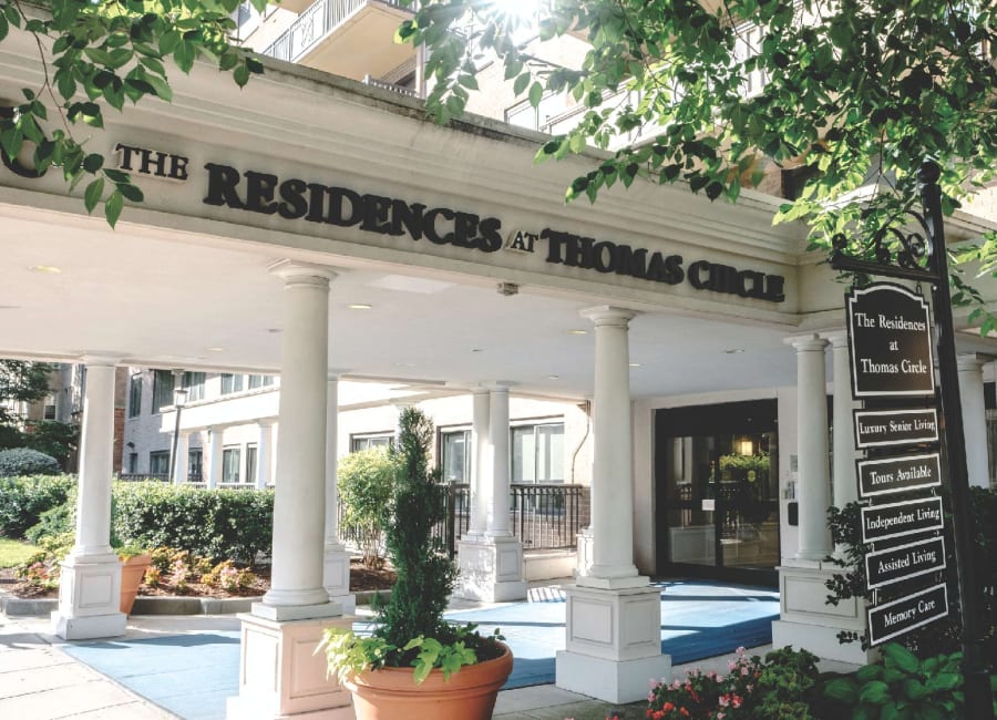 Community entrance at The Residences at Thomas Circle in Washington, District of Columbia