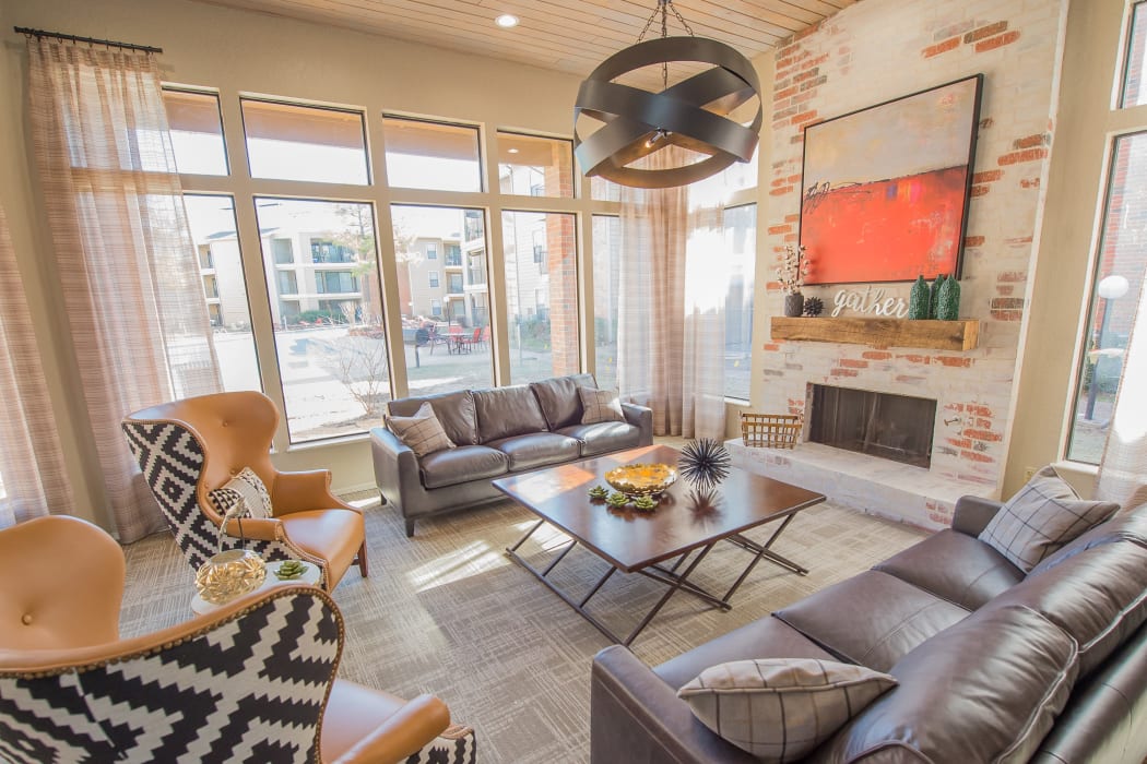 The clubhouse at Woodscape Apartments in Oklahoma City, Oklahoma