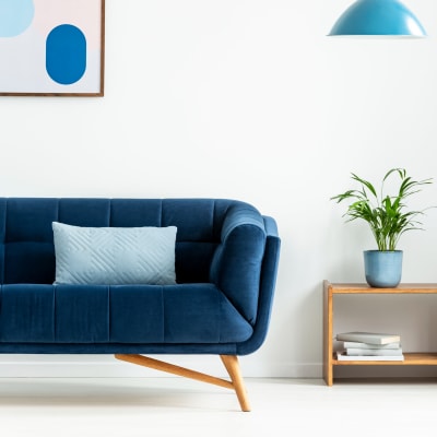 A furnished living room at Westcott Hill in Joint Base Lewis McChord, Washington