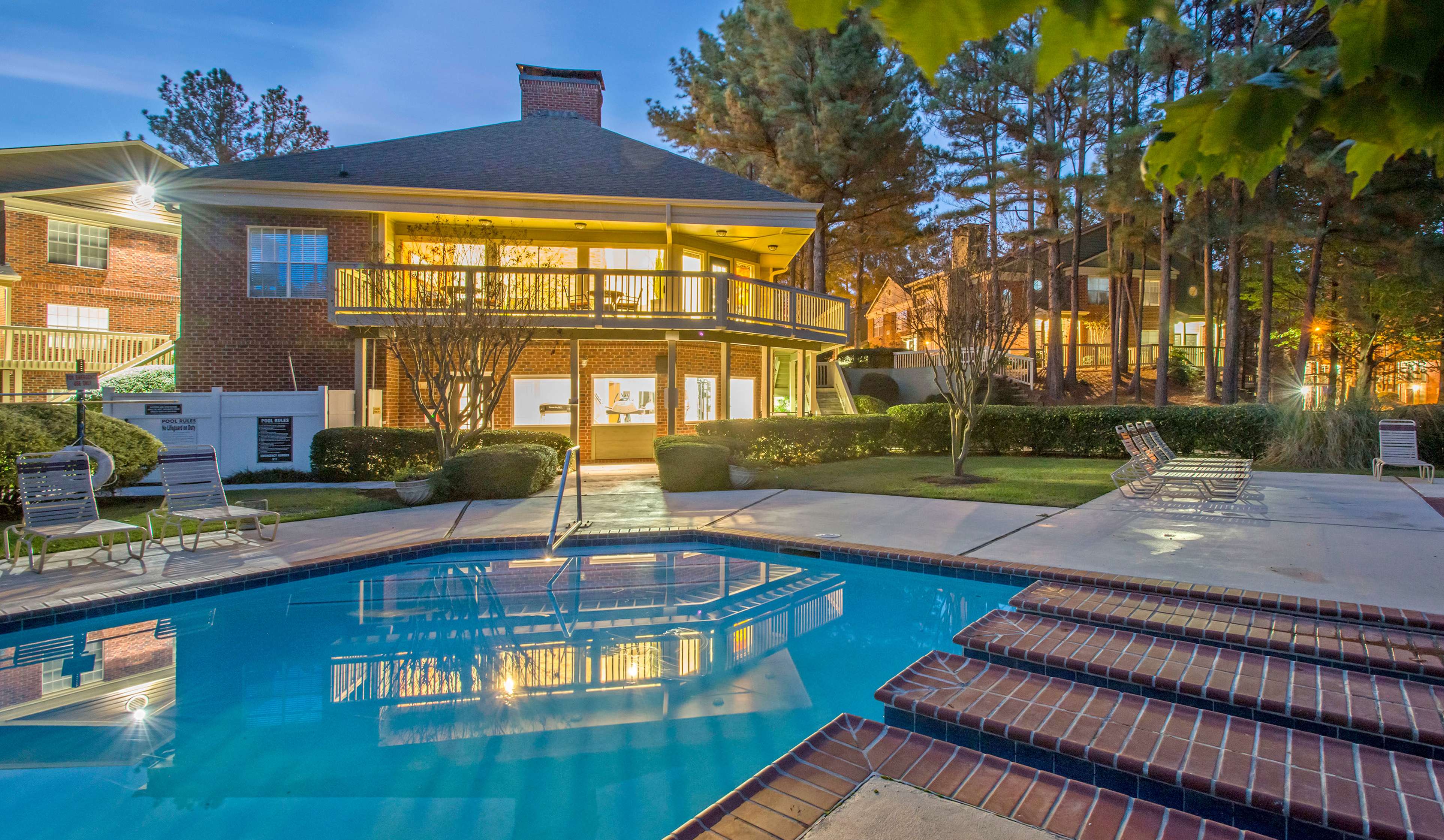 Pool area at Anzio in Lawrenceville, Georgia