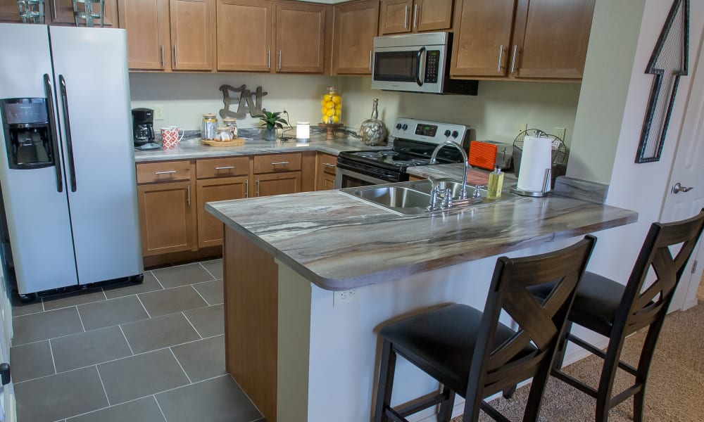 Dining room at Portofino Apartments in Wichita, Kansas