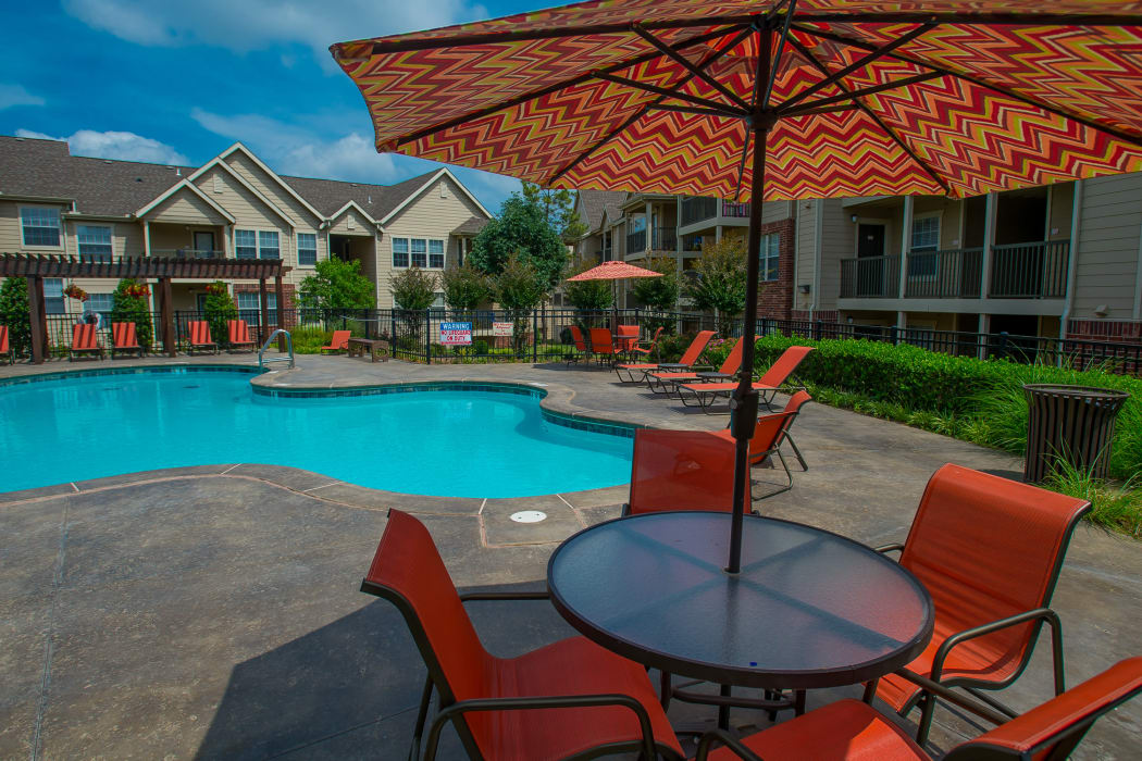 Beautiful pool at Nickel Creek Apartments in Tulsa, Oklahoma