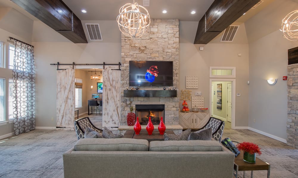 Clubhouse lounge at The Park on Westpointe in Yukon, Oklahoma