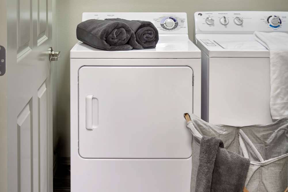 A washer and dryer combo at Brookside Village in Auburn, Washington