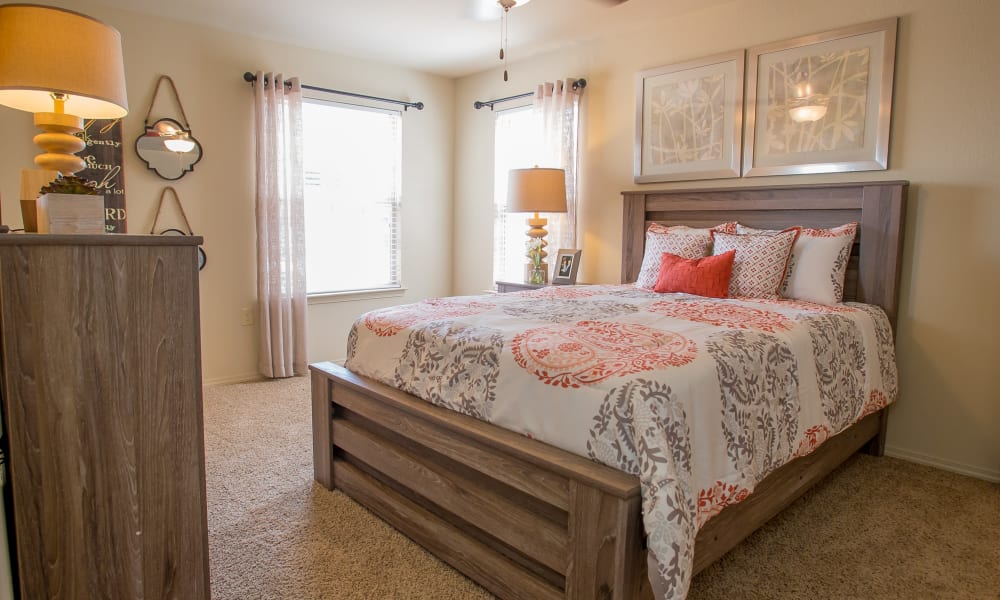 Bedroom at Mission Point Apartments in Moore, Oklahoma