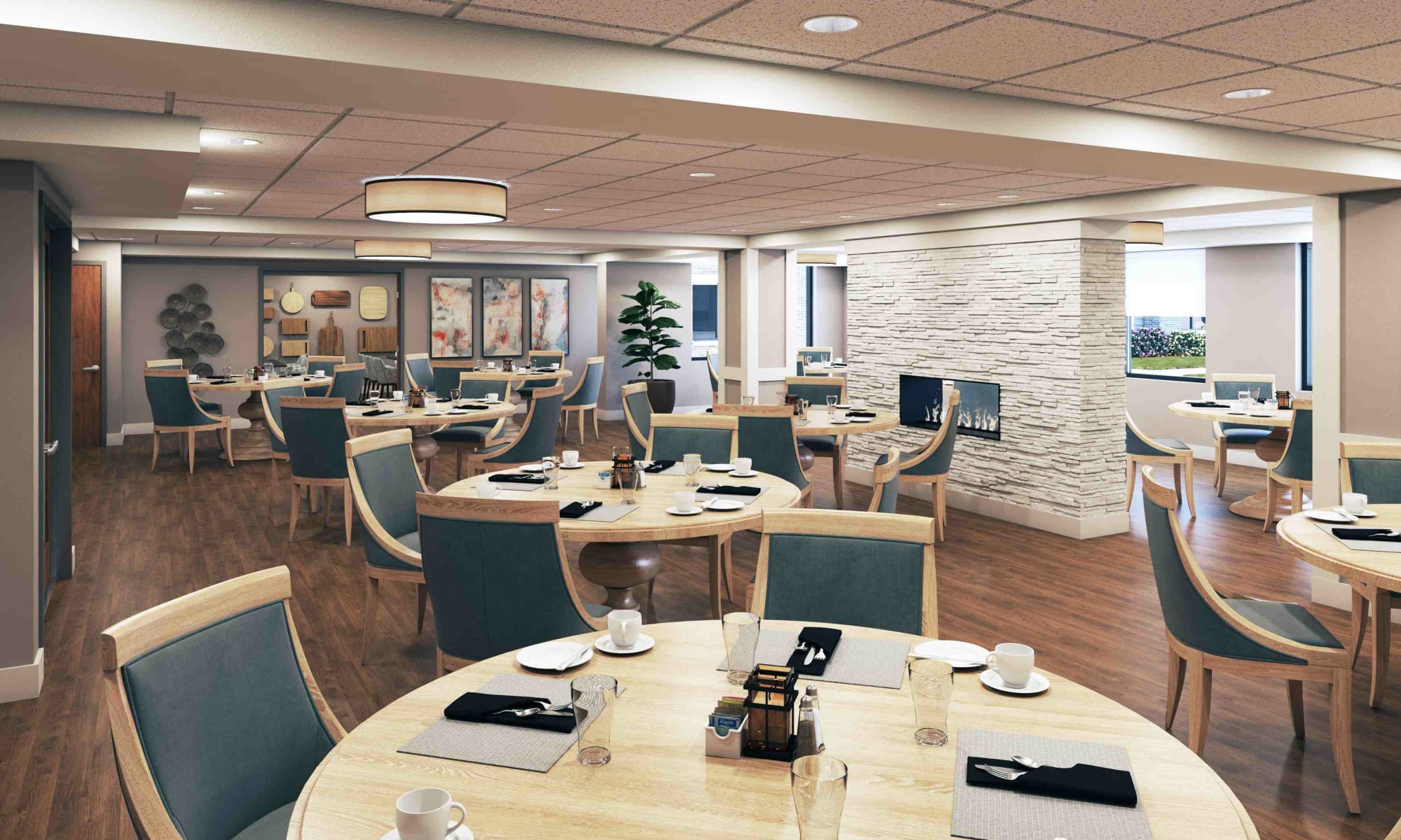 Dining room at Broadwell Senior Living in Kearney, Nebraska