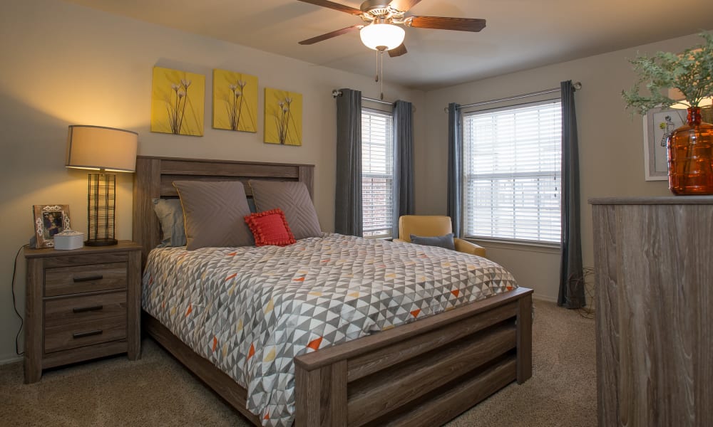 Bedroom at Portofino Apartments in Wichita, Kansas