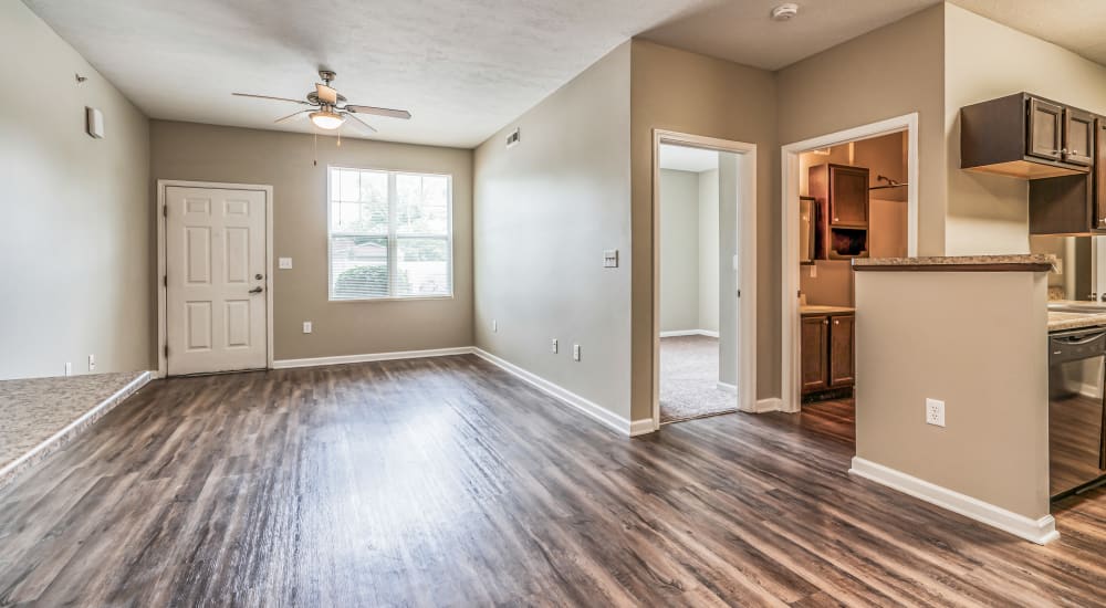 Wood-style flooring at 5700 Madison in Indianapolis, Indiana