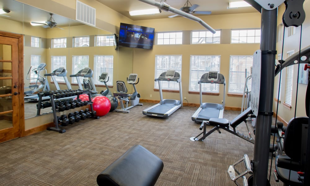 Gym at Portofino Apartments in Wichita, Kansas