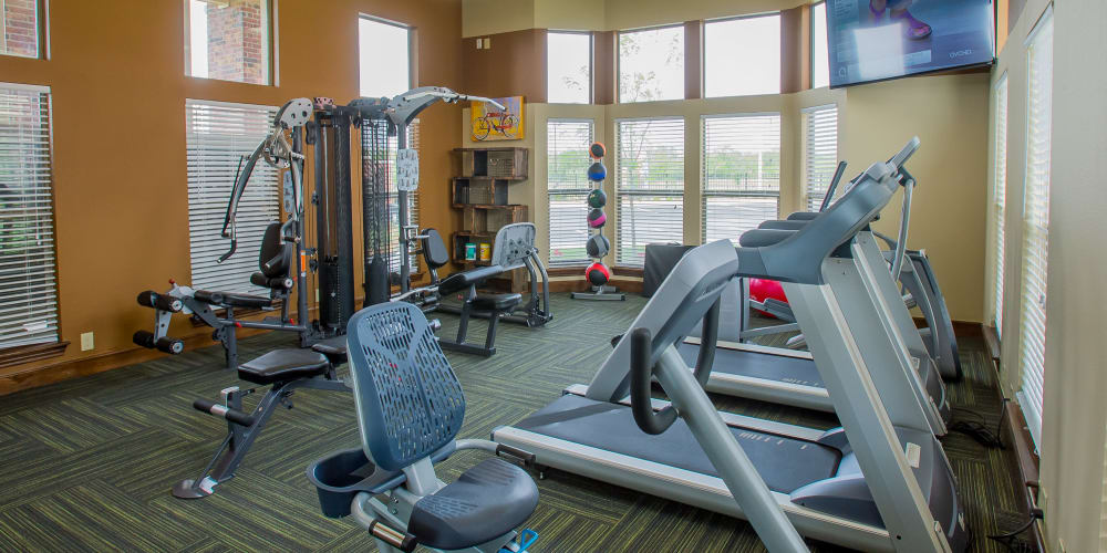 Fully equipped fitness center at Icon at Corpus Christi in Corpus Christi, Texas