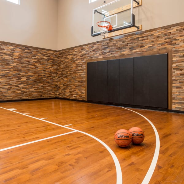 Onsite basketball court at Solana Stapleton Apartments in Denver, Colorado