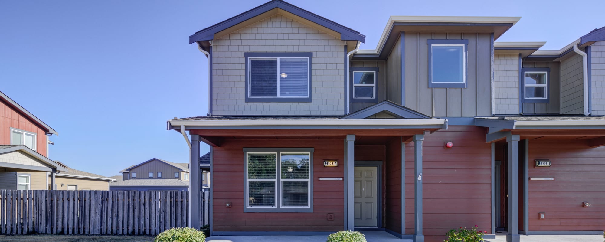 Exterior of home at Stony Oak in Joint Base Lewis McChord, Washington