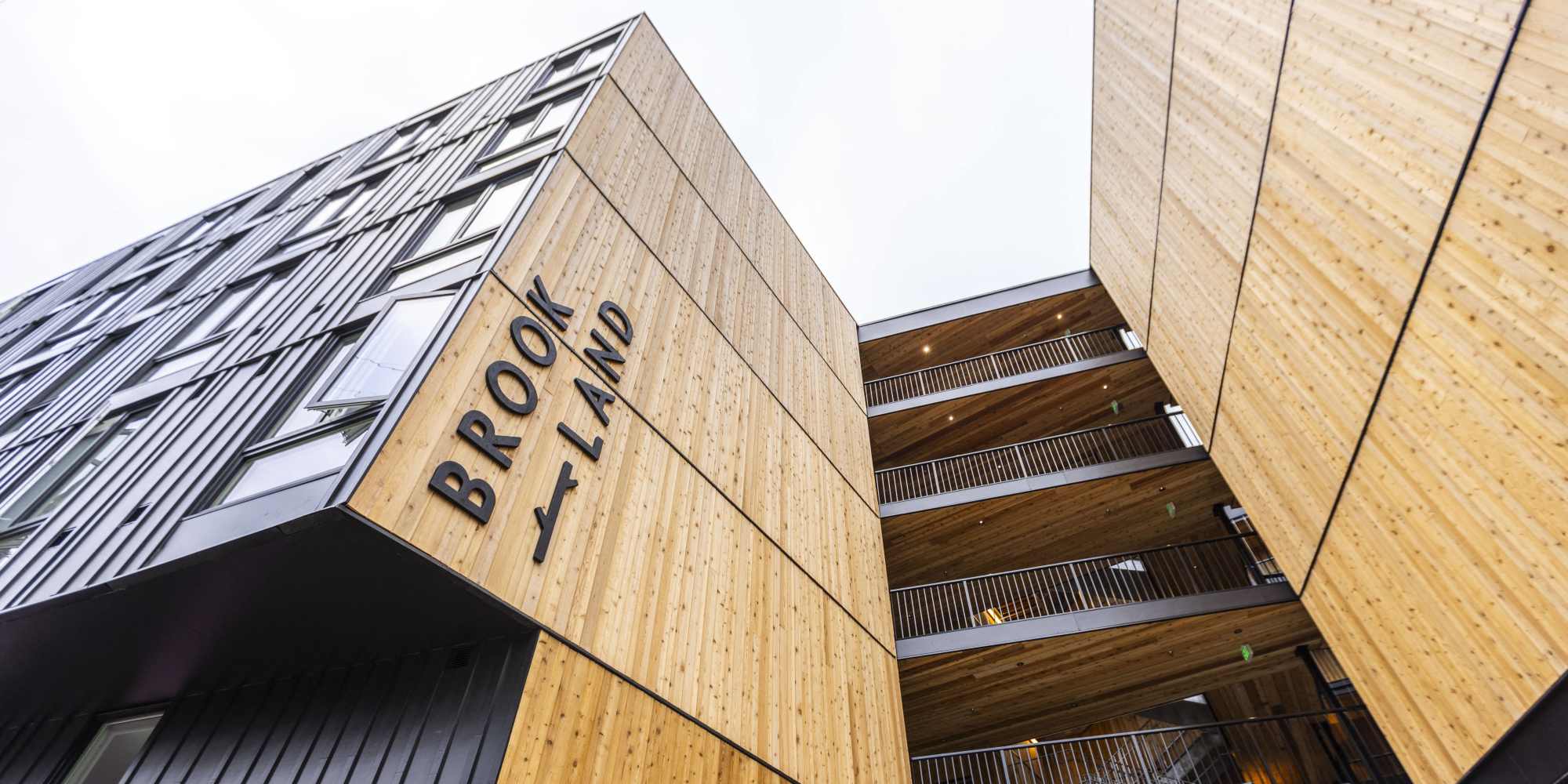 Apartment exterior at Brookland Apartments in Portland, Oregon