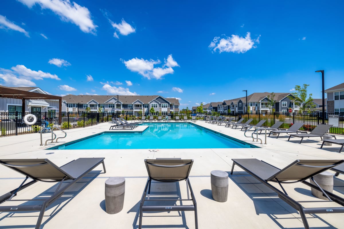 Pool Deck at The Bluffs in Romeoville, Illinois