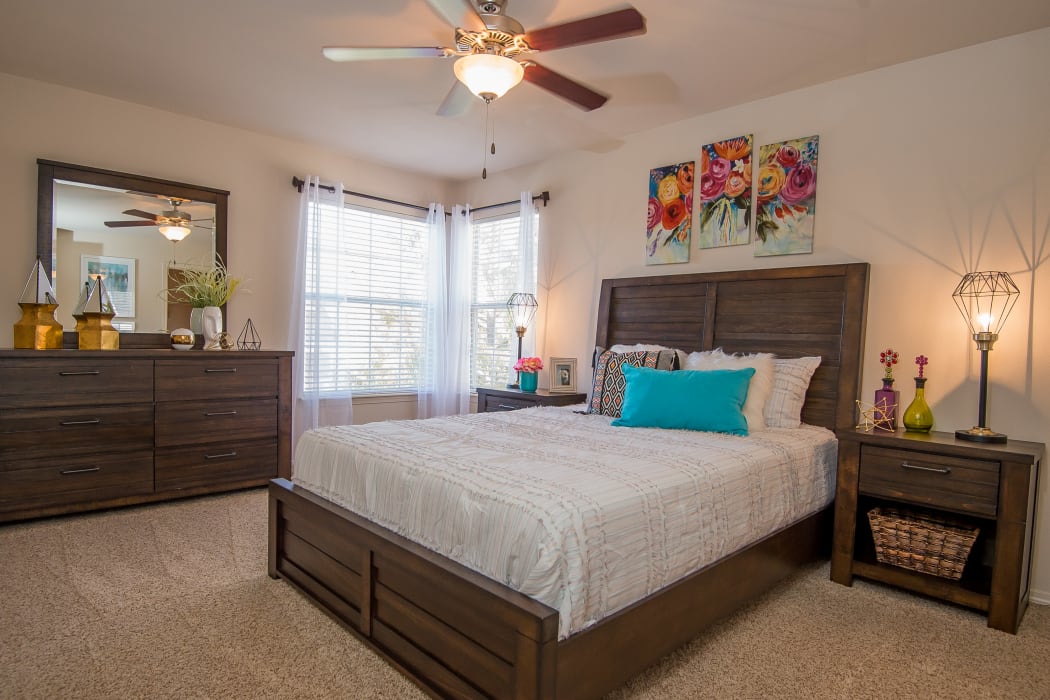 Bedroom at Villas at Aspen Park in Broken Arrow, Oklahoma