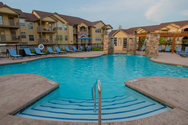Swimming pool at Portico at Friars Creek Apartments in Temple, Texas