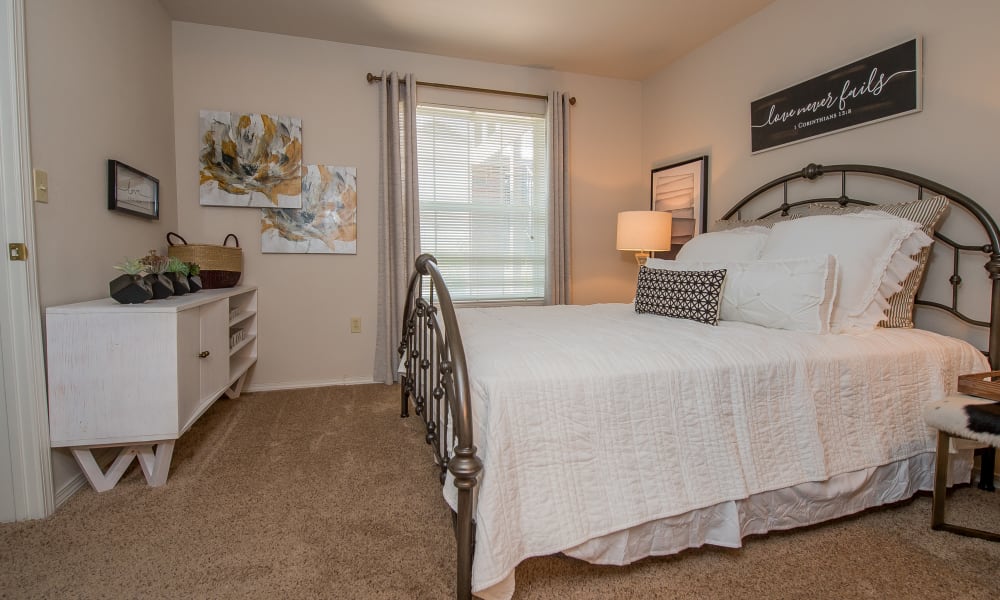 Bedroom at The Remington Apartments in Wichita, Kansas