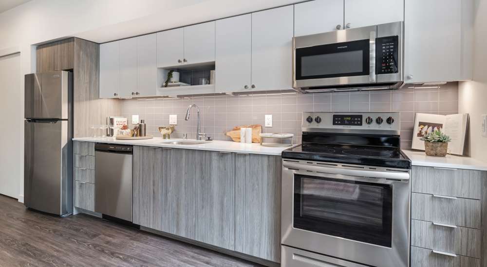 Kitchen with oven at Nightingale in Redmond, Washington