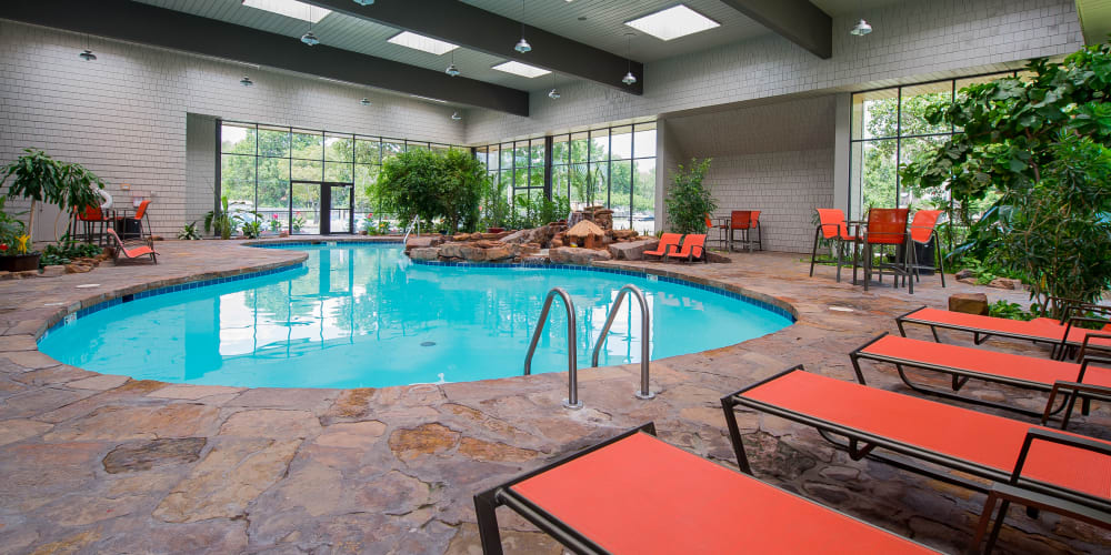 Indoor pool at Silver Springs Apartments in Wichita, Kansas