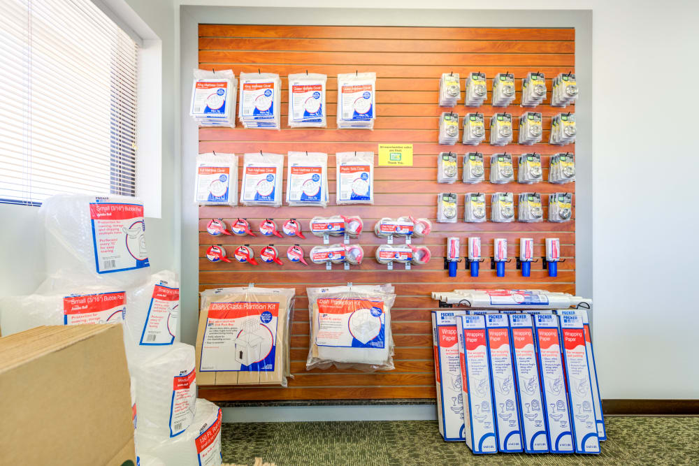 Packing supplies at Metro Self Storage in Lubbock, Texas