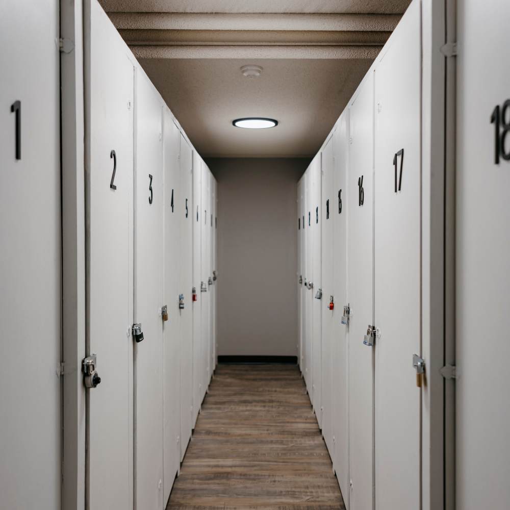 Storage rooms at Morada in Crystal, Minnesota