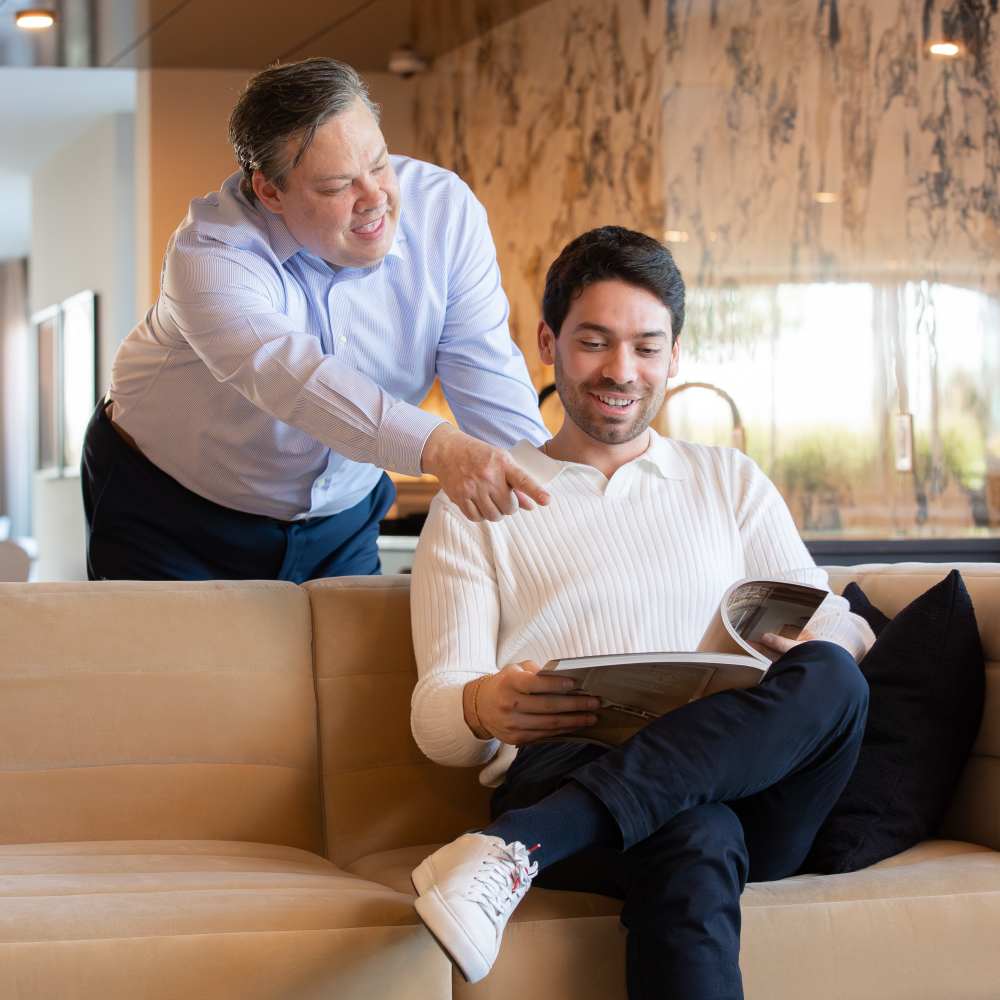 Two employees having a conversation at Kane Residential in Raleigh, North Carolina