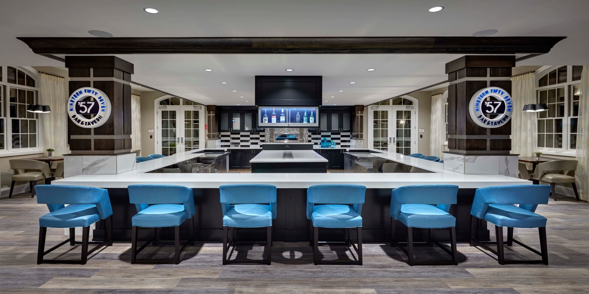 Bar and dining room at Blossom Ridge in Oakland Charter Township, Michigan