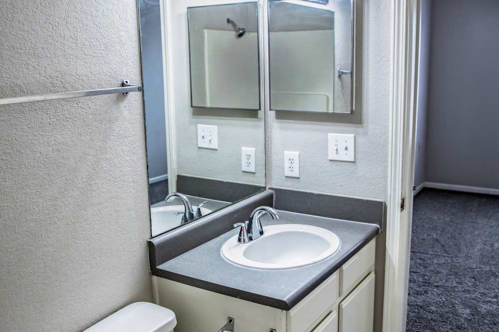 Bathroom at Whispering Plains Apartments in Guymon, Oklahoma