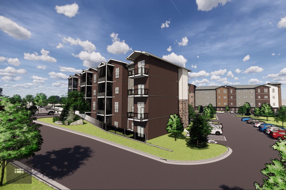 Apartment buildings at Turners Rock in Springfield, Missouri.